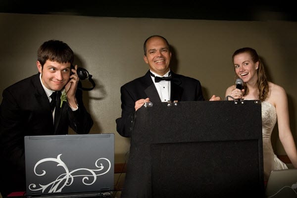 steps and sounds - wedding reception - bride and groom getting involved