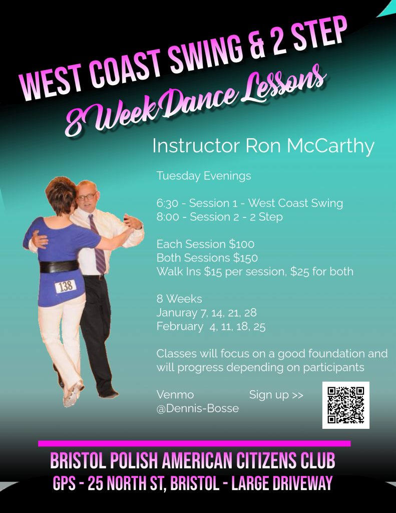 West Coast Swing Dance Lessons & 2 Step Dance Lessons - 8 week session - Tuesdays