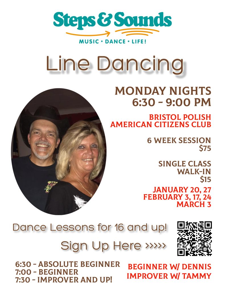 Line Dancing Class - Monday Nights - Bristol, CT - 6 week session