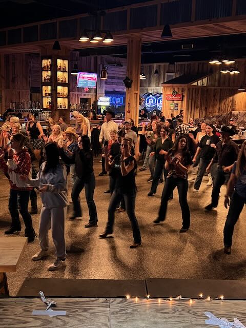 line dancing at the rocking horse smokehouse january 5th 2025