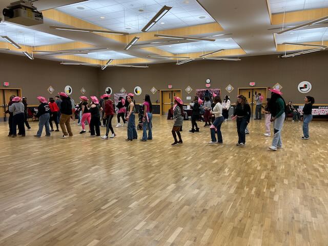 ECSU Galentines Event - February 12, 2025 - dancing - doing their own thing