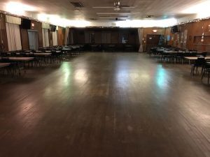 line dancing in Bristol Connecticut at the Bristol Polish American Citizens Club - large wooden dance floor