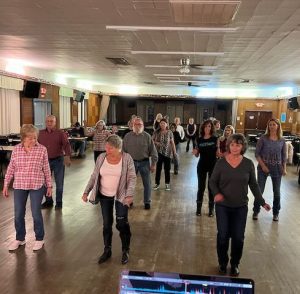 line dancing in Bristol Connecticut at the Bristol Polish American Citizens Club - more dancing