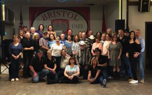 line dancing in Bristol Connecticut at the Bristol Polish American Citizens Club - large wooden dance floor - group photo